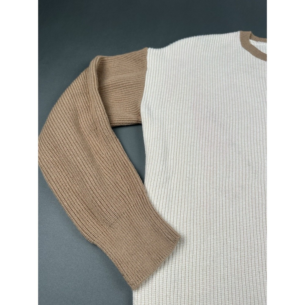 Express Women's Crewneck Pecan Long Sleeved Size XS Relaxed Fit Sweater - Picture 4 of 9